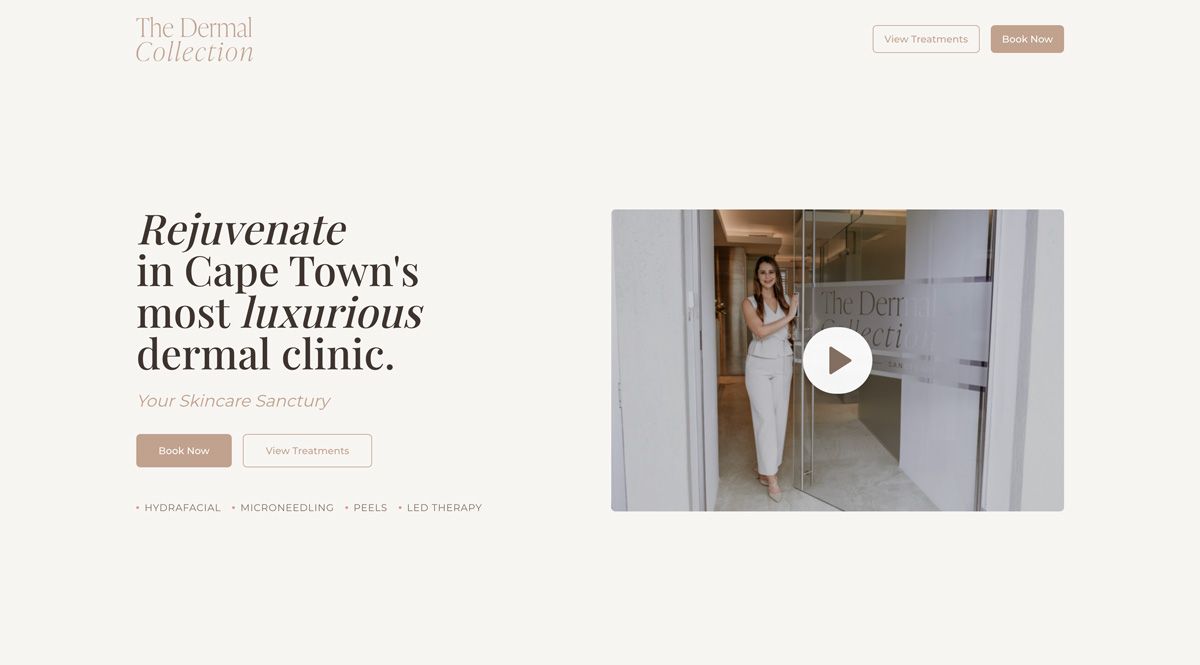 React Website - The Dermal Collection is an upscale skincare clini...